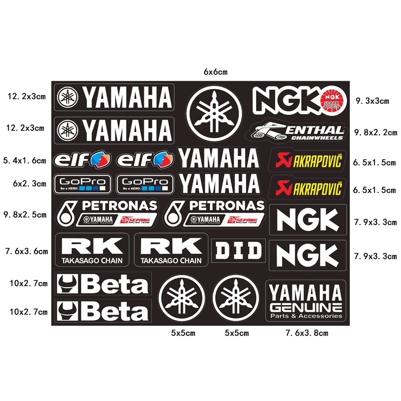 Motorcycle Gear Brand - Adesivos de motocicleta elegantes de alta
