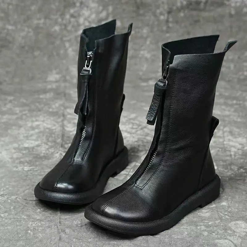 Motorcycle Gear Pants - Careaymade-Novo retro couro pu botas ingle