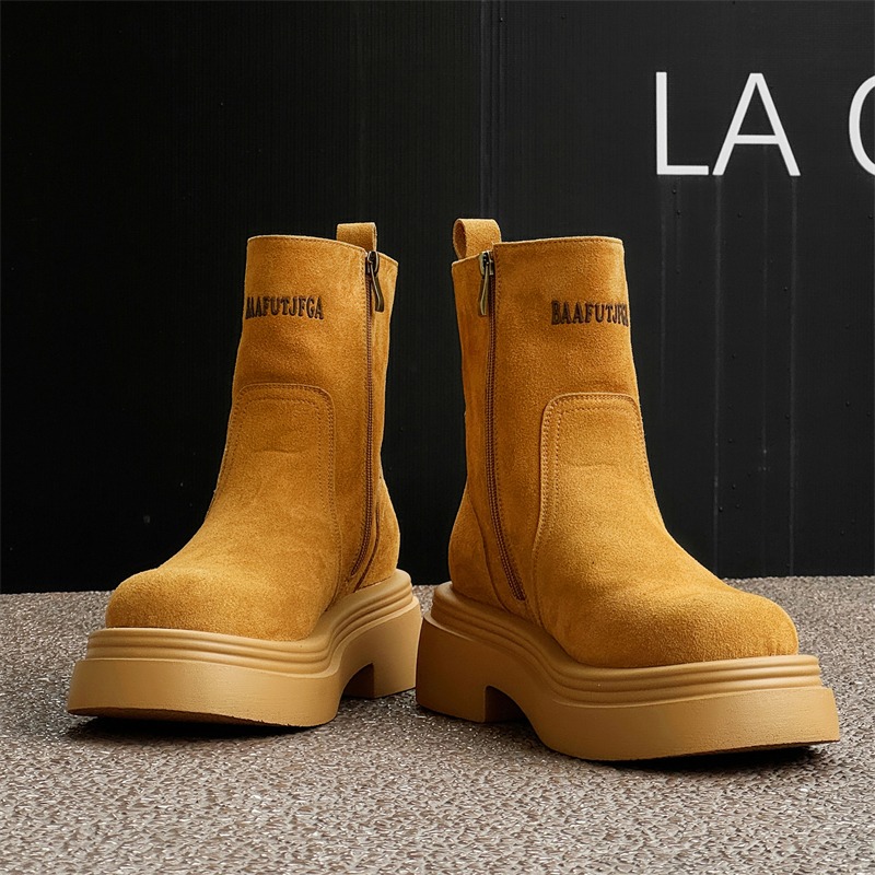 Motorcycle Gear Pants - Botas Curtas de Inverno Estilo Retrô