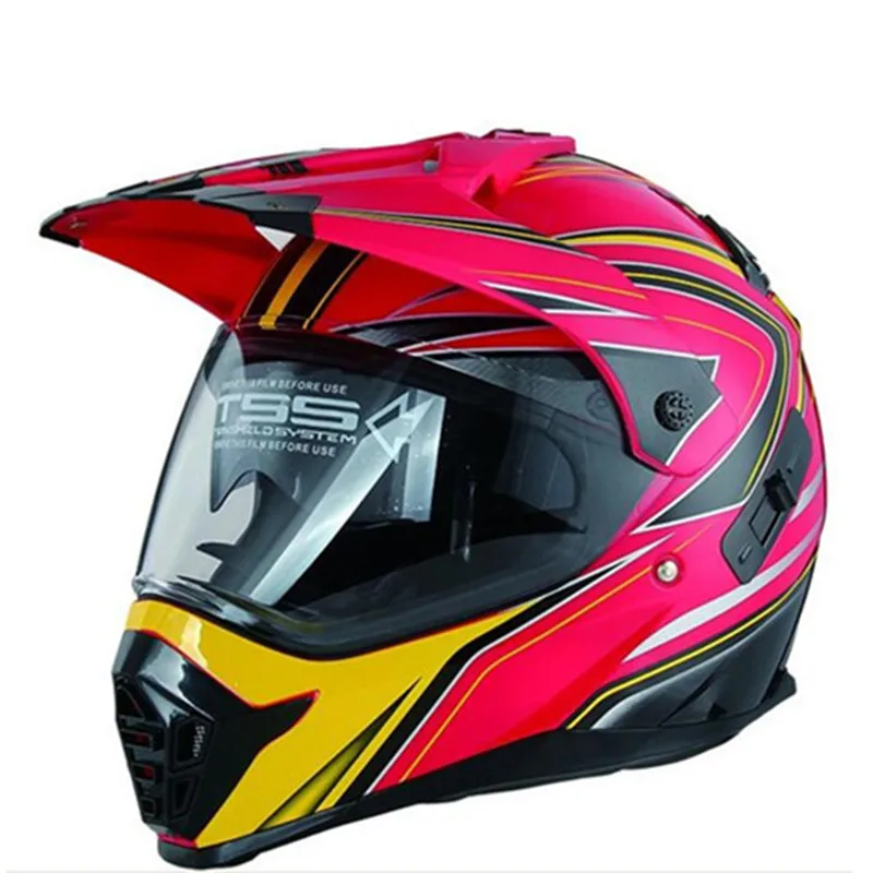 Motorcycle Gear Yellow - Vermelho amarelo capacete de motocross acessórios