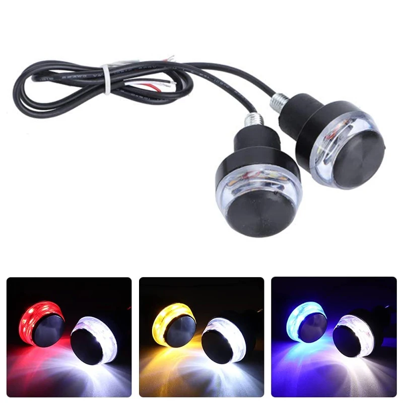 Motorcycle Gear Yellow - Motocicleta guiador LED Turn Signal Lights,