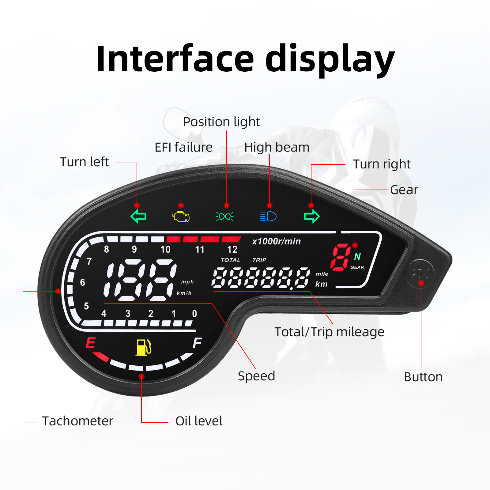 Para Honda XR150: Novo Painel  - Motorcycle Gear Levels avaliação e preço