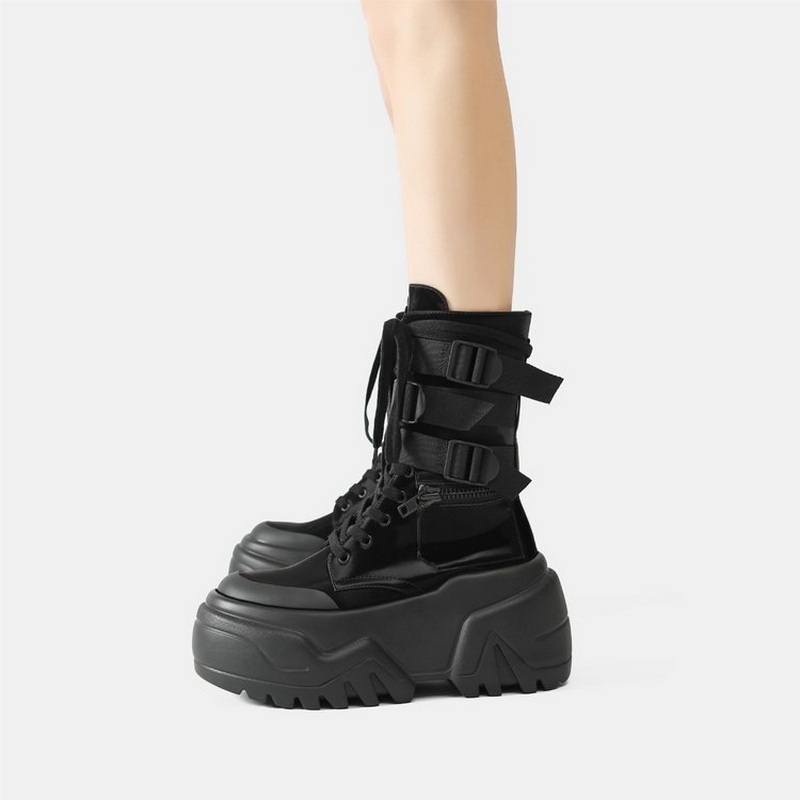 Botas Femininas de Plataforma  - Motorcycle Gear Pants avaliação e preço